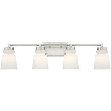 Meridian Lite Trends 4-Light Bathroom Vanity Light in Brushed Nickel M80059BN