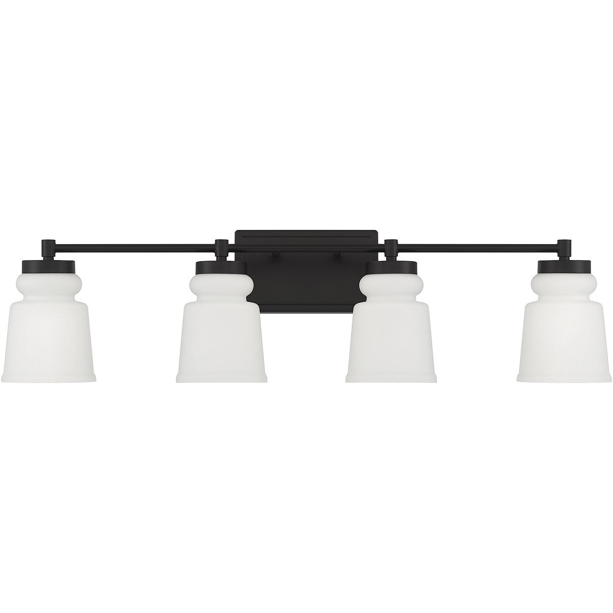 Meridian Lite Trends 4-Light Bathroom Vanity Light in Matte Black M80059MBK