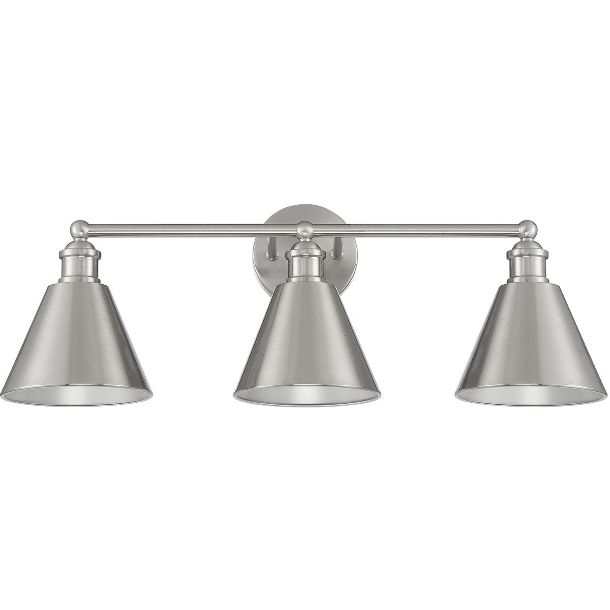 Meridian Lite Trends 3-Light Bathroom Vanity Light in Brushed Nickel M80064BN