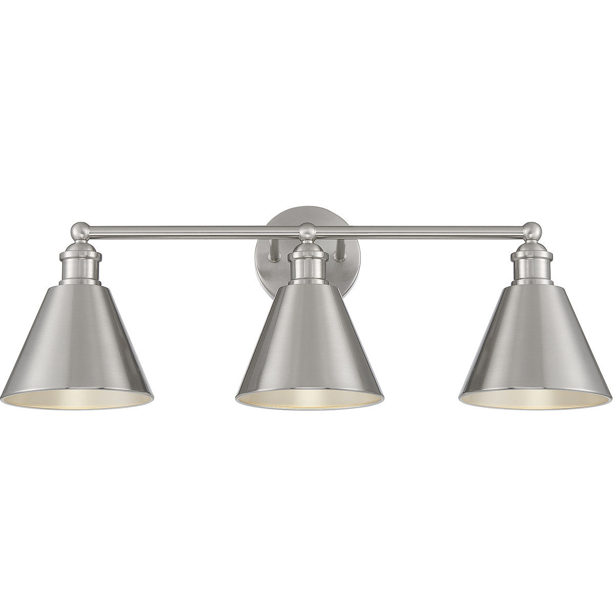 Meridian 3-Light Bathroom Vanity Light in Brushed Nickel M80064BN