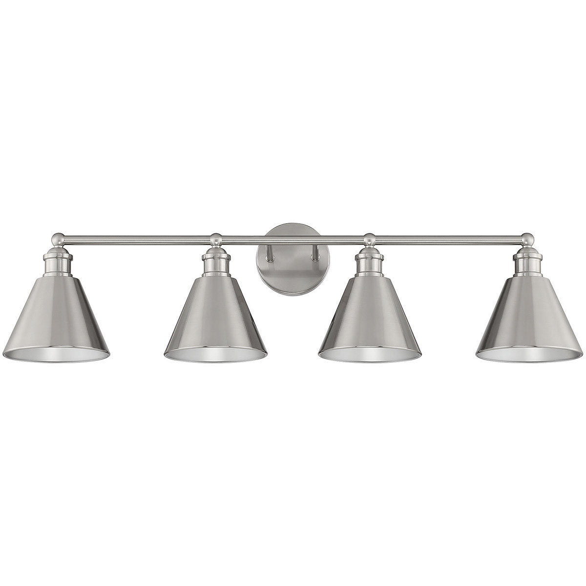 Meridian Lite Trends 4-Light Bathroom Vanity Light in Brushed Nickel M80065BN