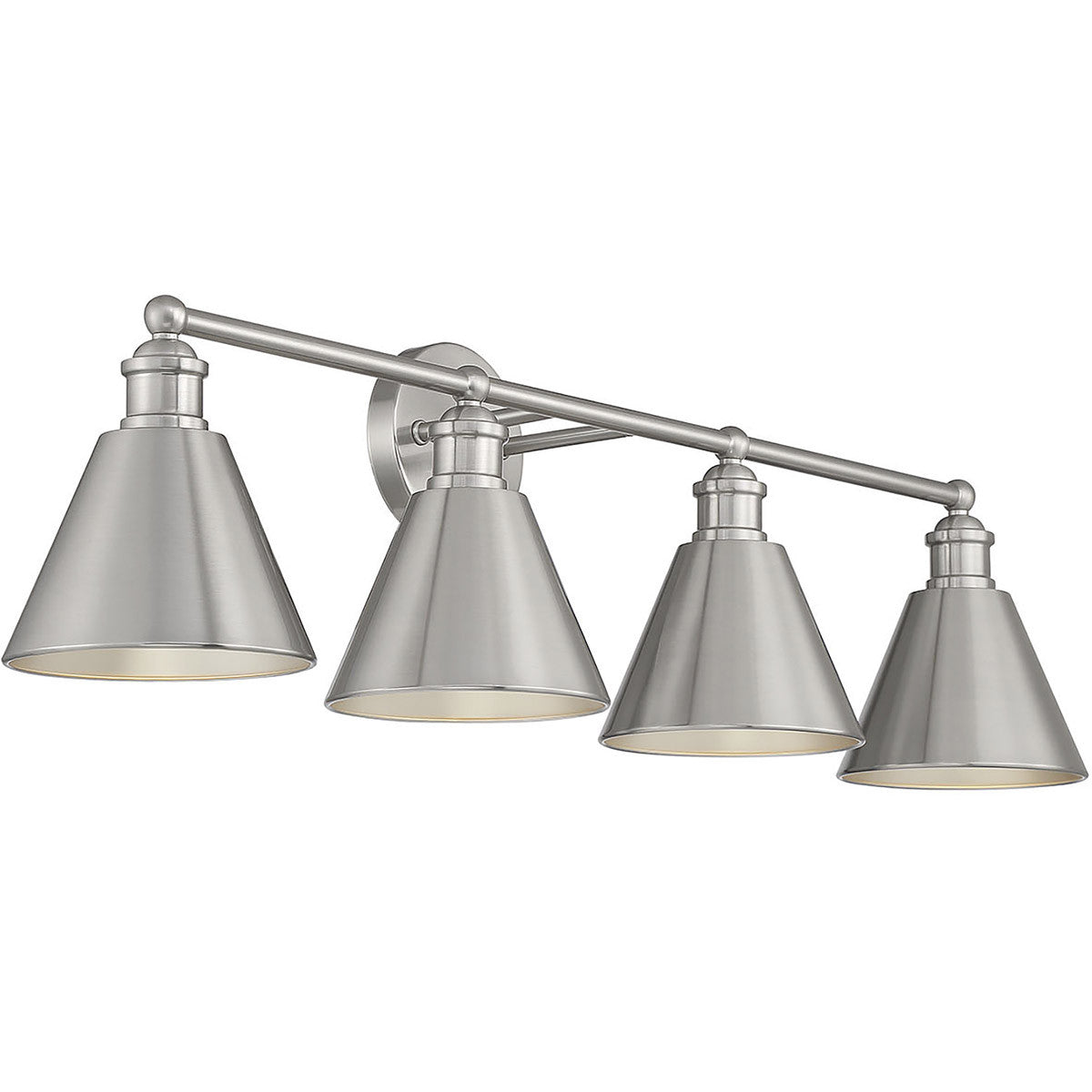 Meridian Lite Trends 4-Light Bathroom Vanity Light in Brushed Nickel M80065BN