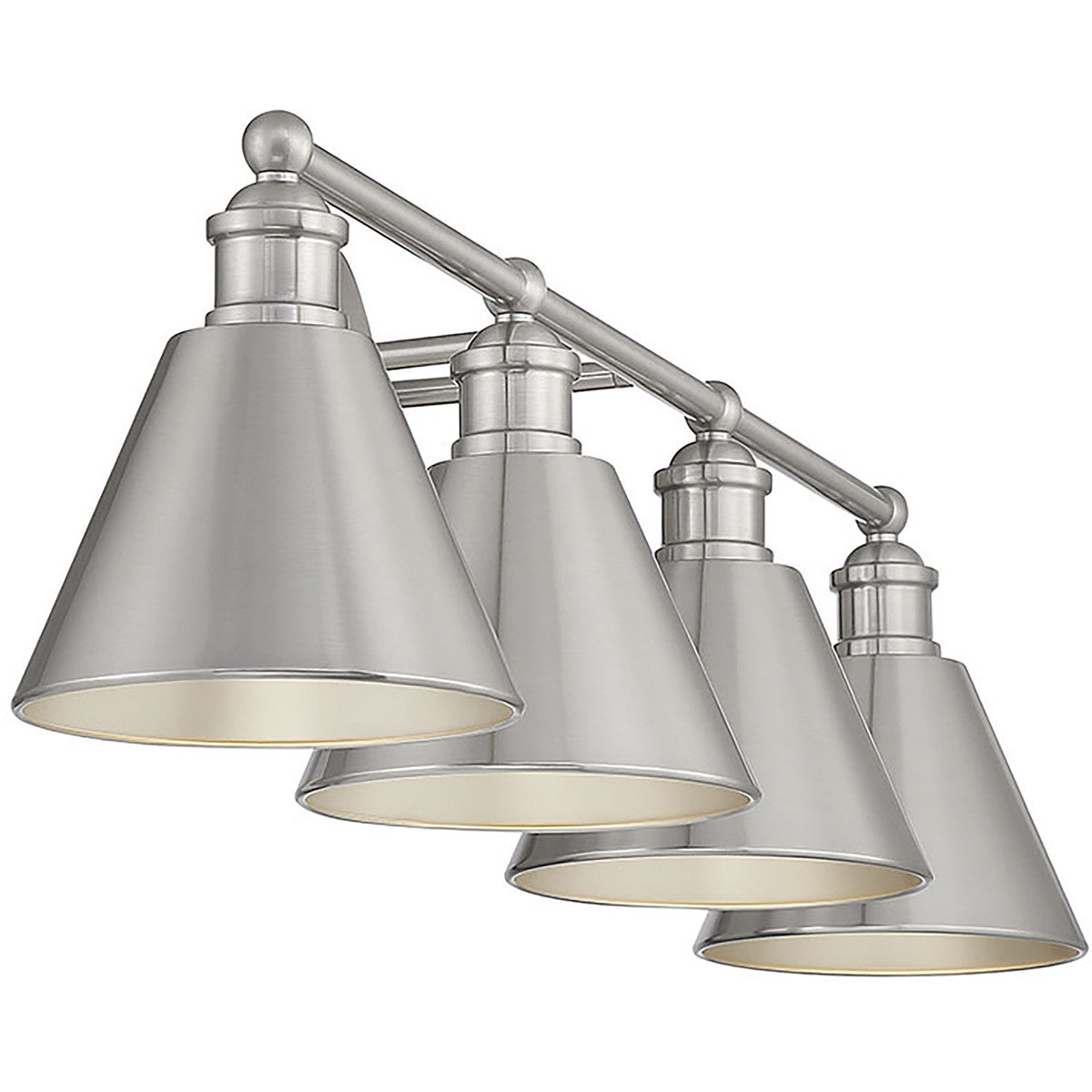 Meridian Lite Trends 4-Light Bathroom Vanity Light in Brushed Nickel M80065BN