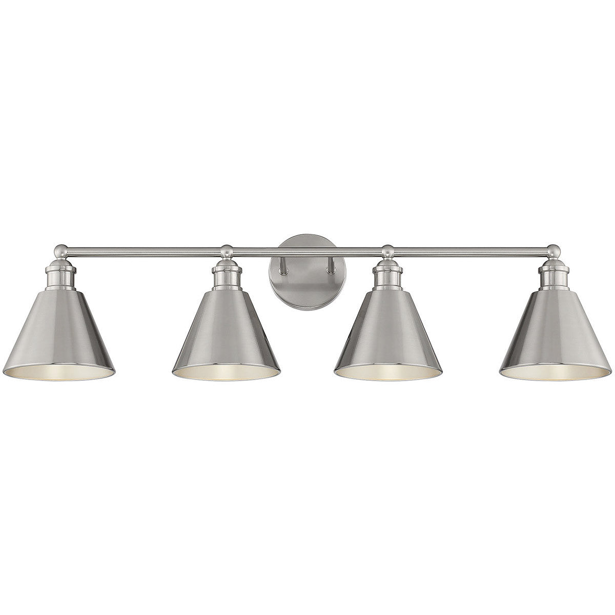 Meridian 4-Light Bathroom Vanity Light in Brushed Nickel M80065BN