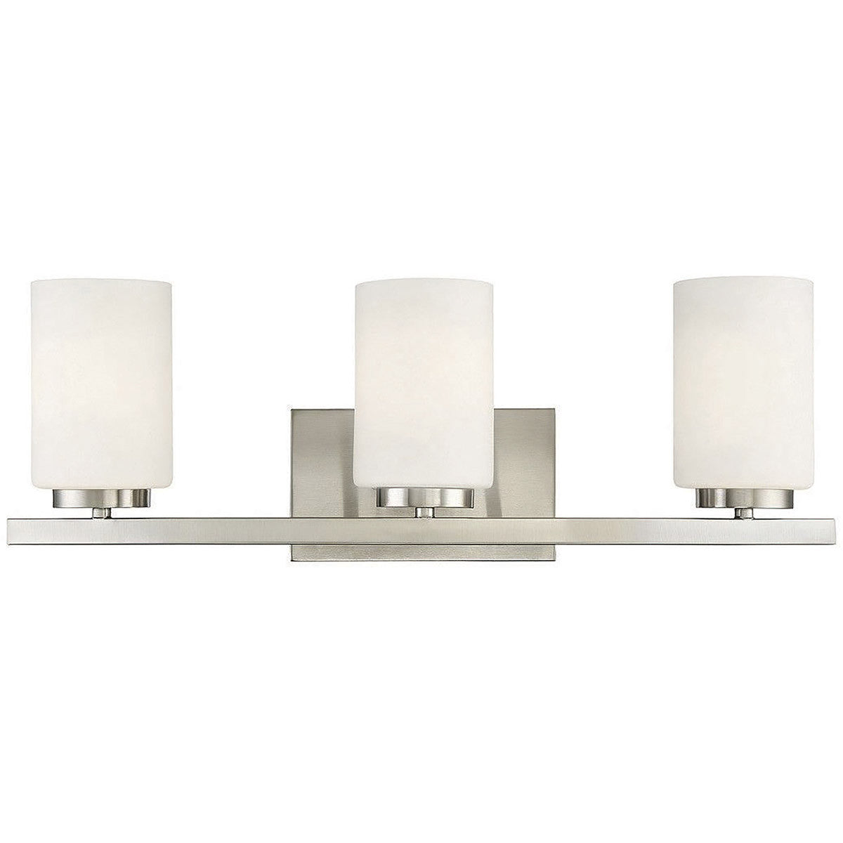 Meridian 3-Light Bathroom Vanity Light in Brushed Nickel M80067BN