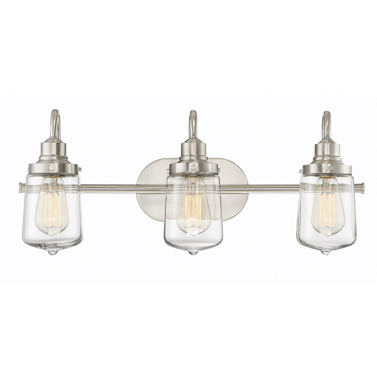 Meridian 3-Light Bathroom Vanity Light in Brushed Nickel M80070BN