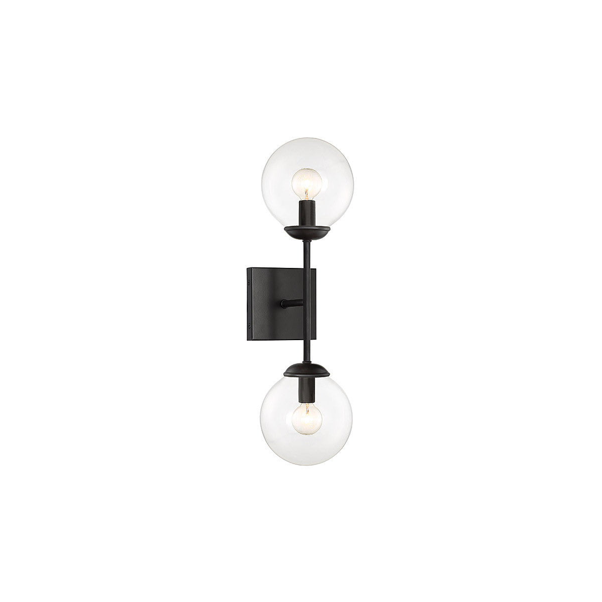 Meridian Lite Trends 2-Light Wall Sconce in Black M90001-BK