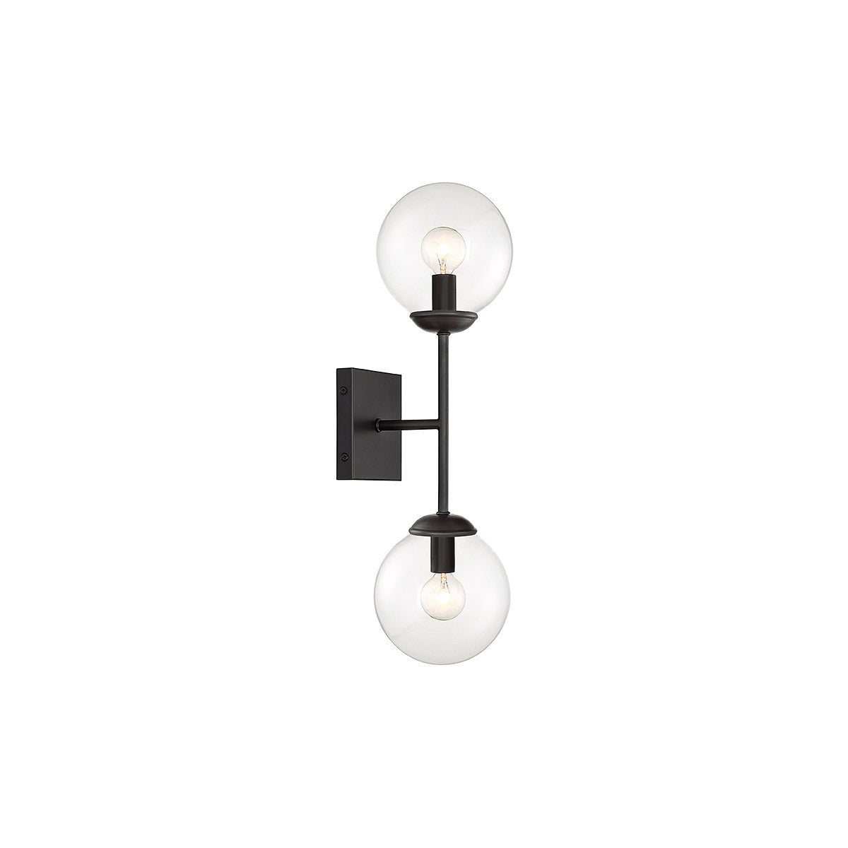 Meridian Lite Trends 2-Light Wall Sconce in Black M90001-BK