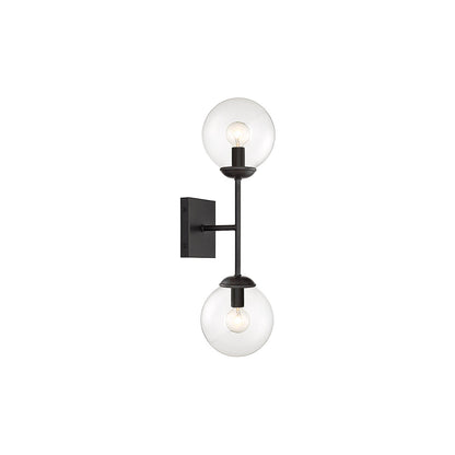 Meridian Lite Trends 2-Light Wall Sconce in Black M90001-BK