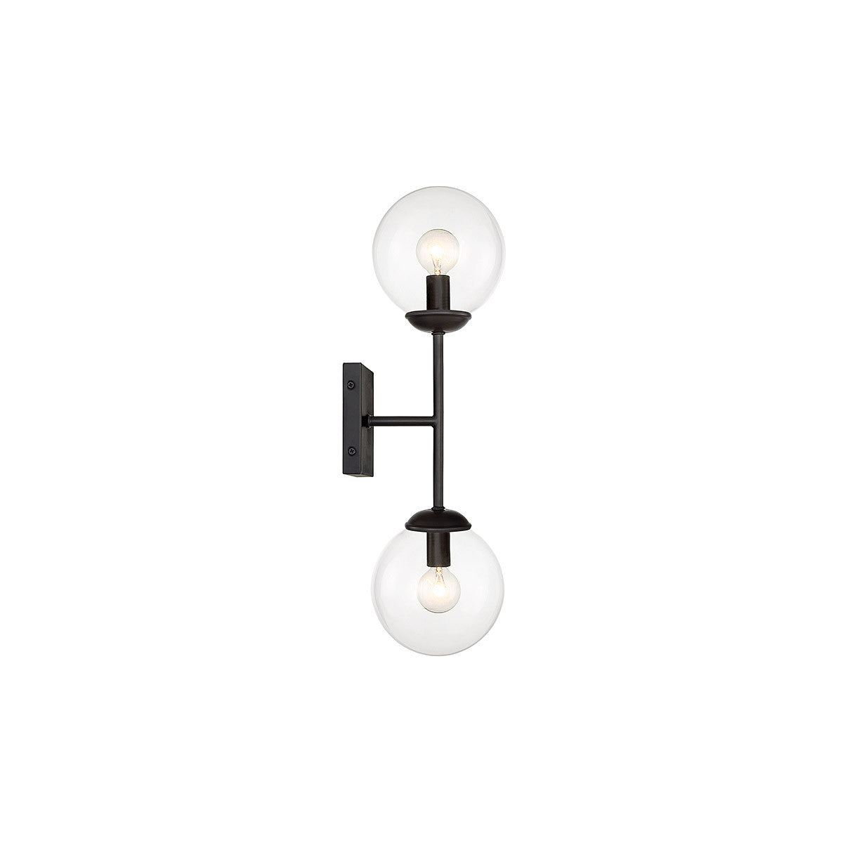 Meridian Lite Trends 2-Light Wall Sconce in Black M90001-BK