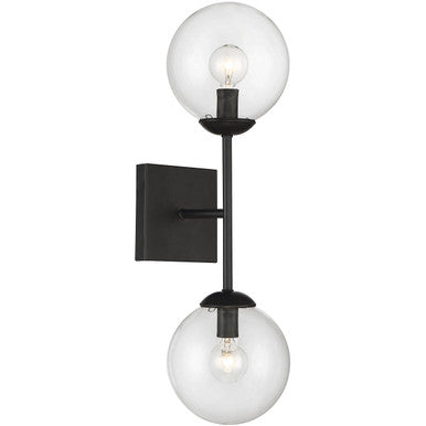 Meridian Lite Trends 2-Light Wall Sconce in Black M90001-BK