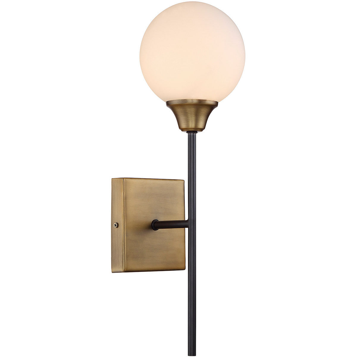 Meridian Lite Trends 1-Light Wall Sconce in Oiled Rubbed Bronze with Natural Brass M90003-79