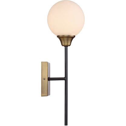 Meridian Lite Trends 1-Light Wall Sconce in Oiled Rubbed Bronze with Natural Brass M90003-79