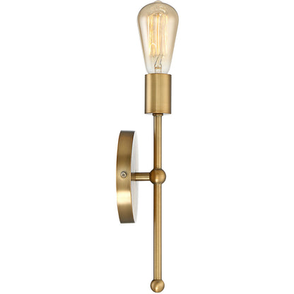 Meridian Lite Trends 1-Light Wall Sconce in Natural Brass M90005-322