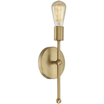 Meridian 1-Light Wall Sconce in Natural Brass M90005-322