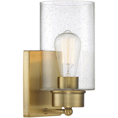 Meridian Lite Trends 1-Light Wall Sconce in Natural Brass M90013NB