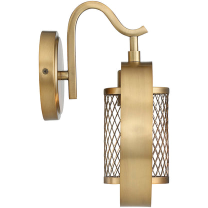 Meridian Lite Trends 1-Light Wall Sconce in Natural Brass M90015NB