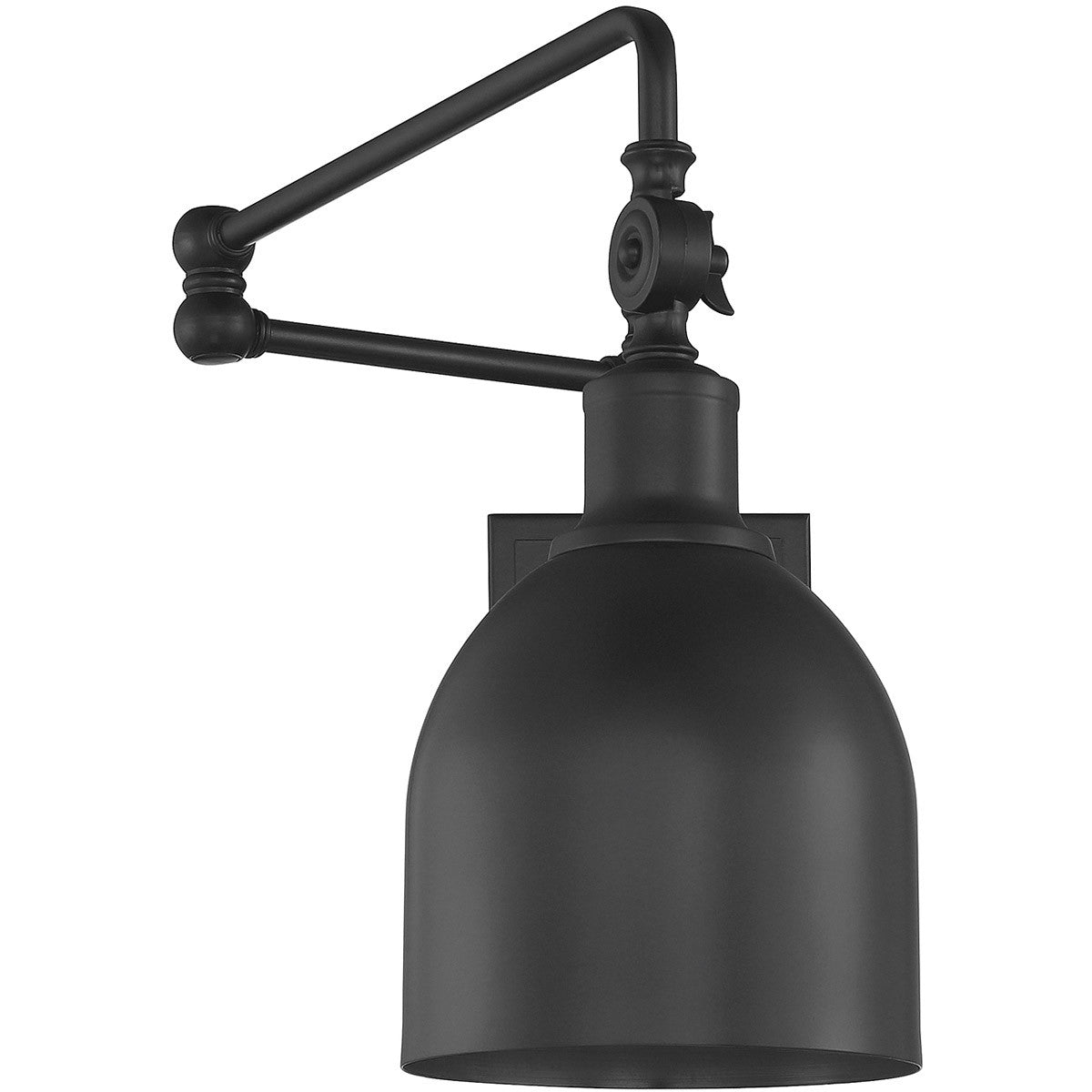 Meridian Lite Trends 1-Light Adjustable Wall Sconce in Matte Black M90019MBK