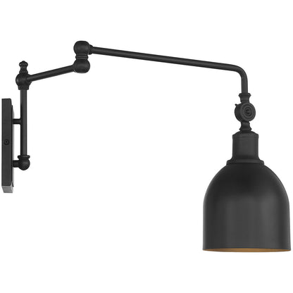 Meridian Lite Trends 1-Light Adjustable Wall Sconce in Matte Black M90019MBK