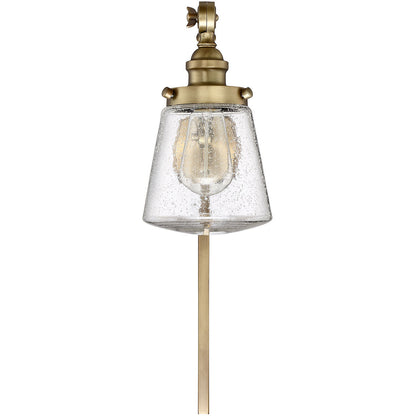 Meridian Lite Trends 1-Light Adjustable Wall Sconce in Natural Brass M90020NB