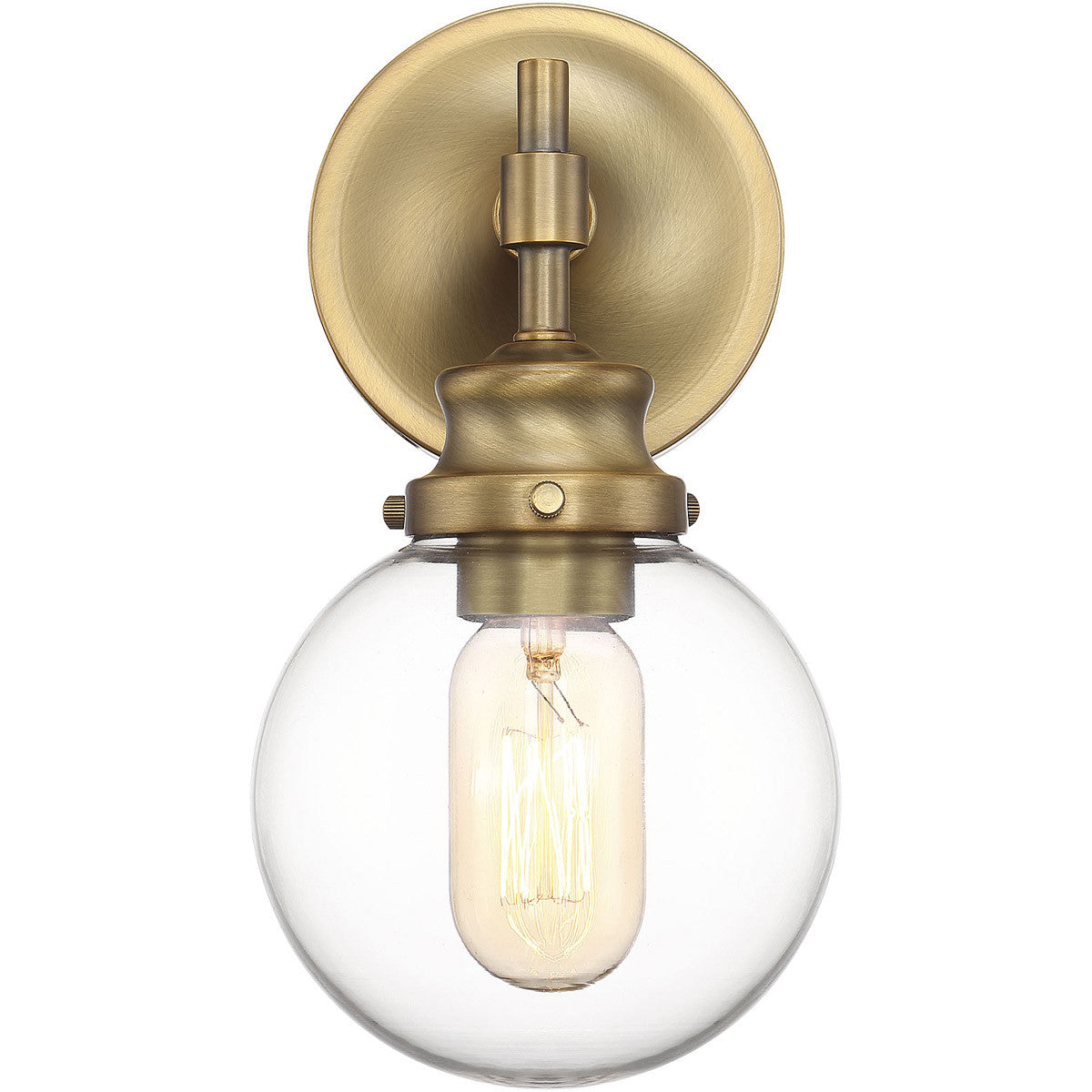 Meridian Lite Trends 1-Light Wall Sconce in Natural Brass M90024NB