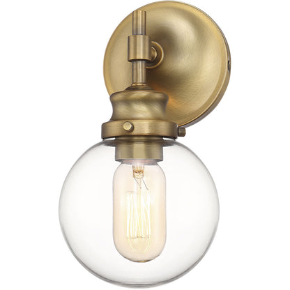 Meridian Lite Trends 1-Light Wall Sconce in Natural Brass M90024NB