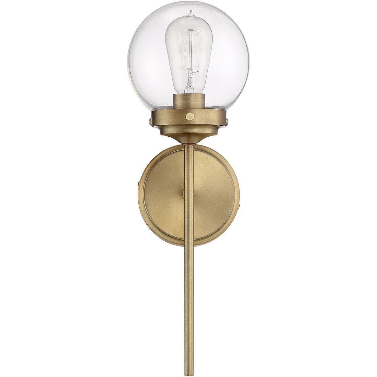 Meridian Lite Trends 1-Light Wall Sconce in Natural Brass M90025NB