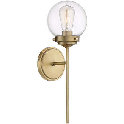 Meridian Lite Trends 1-Light Wall Sconce in Natural Brass M90025NB