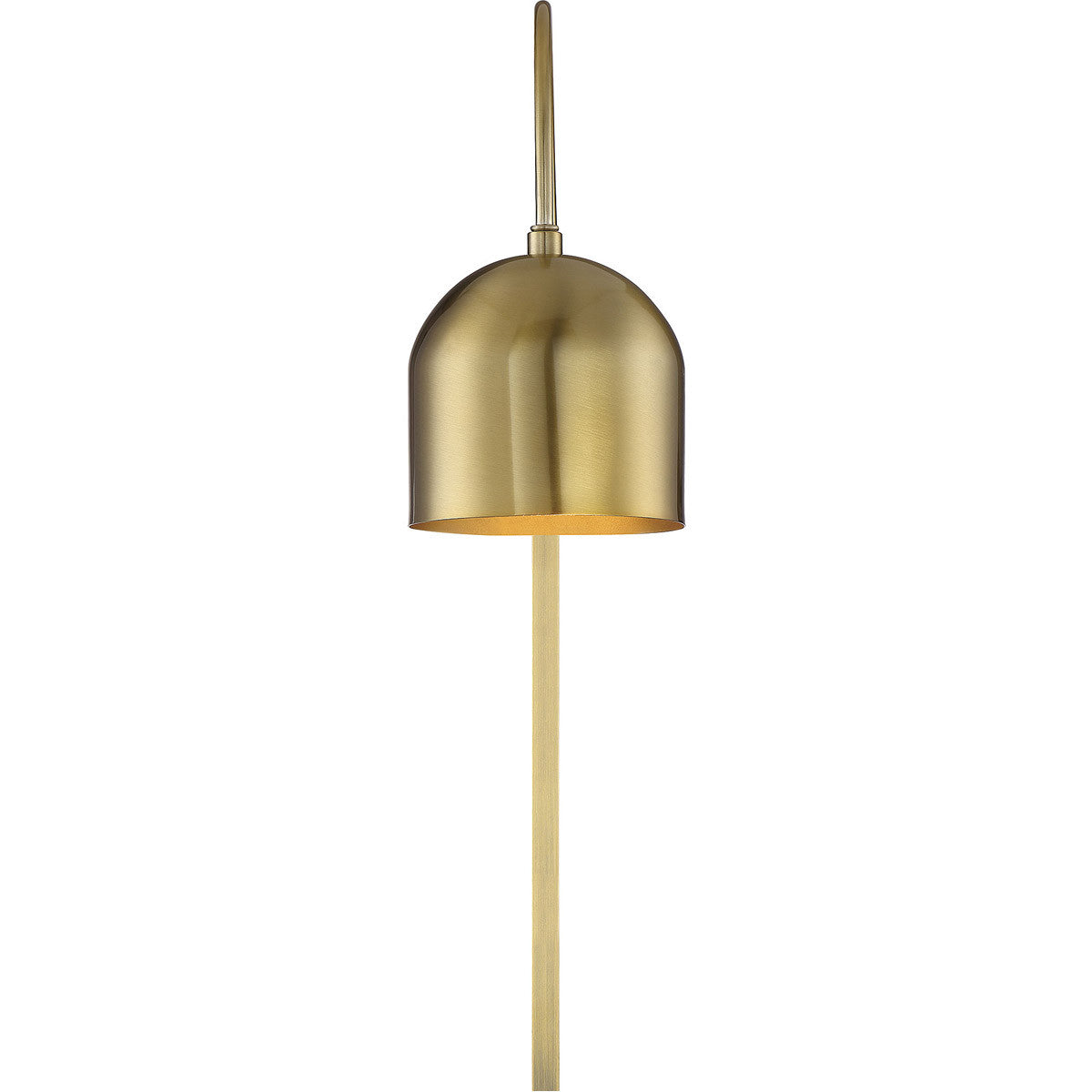 Meridian Lite Trends 1-Light Adjustable Wall Sconce in Natural Brass M90045NB