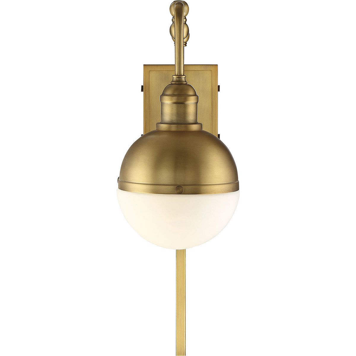 Meridian Lite Trends 1-Light Adjustable Wall Sconce in Natural Brass M90052NB