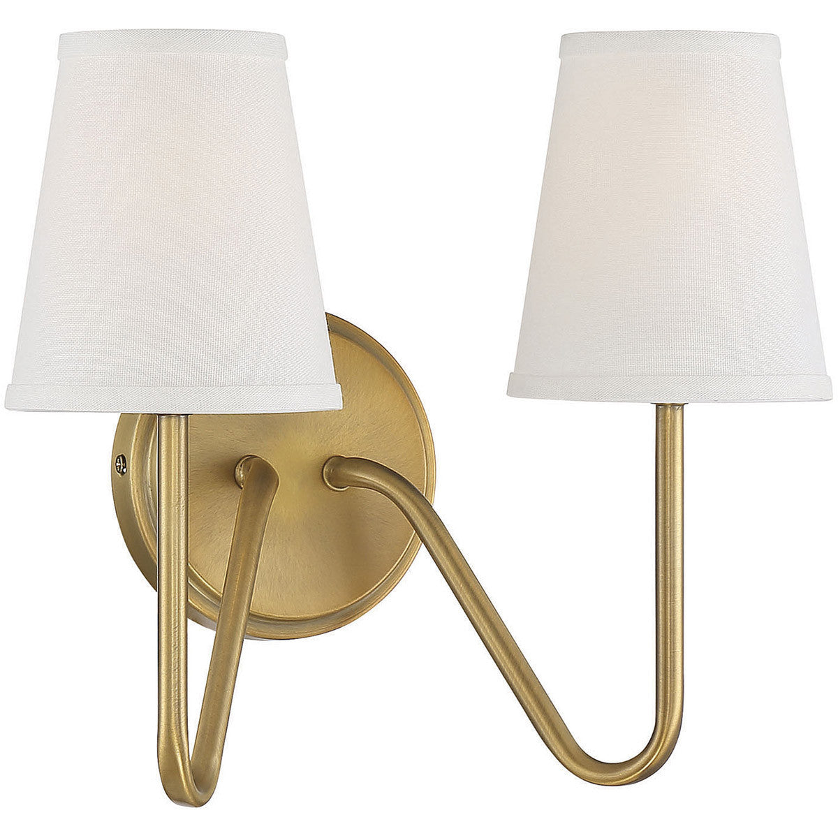 Meridian Lite Trends 2-Light Wall Sconce in Natural Brass M90055NB