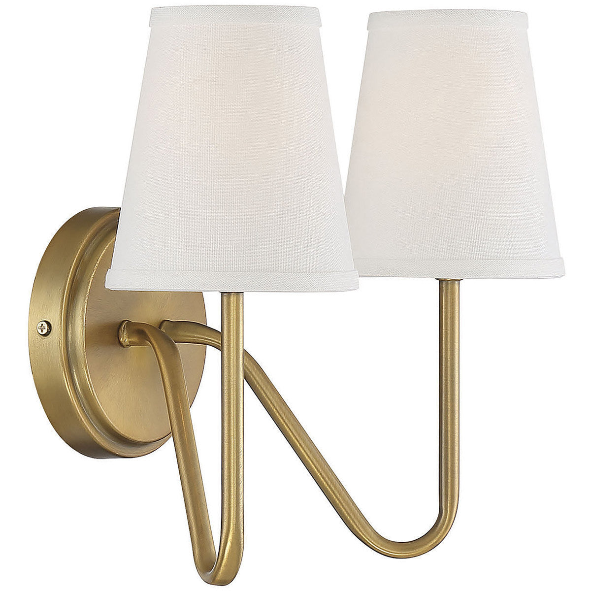 Meridian Lite Trends 2-Light Wall Sconce in Natural Brass M90055NB