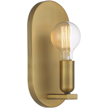 Meridian 1-Light Wall Sconce in Natural Brass M90059NB