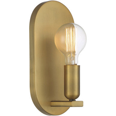 Meridian Lite Trends 1-Light Wall Sconce in Natural Brass M90059NB