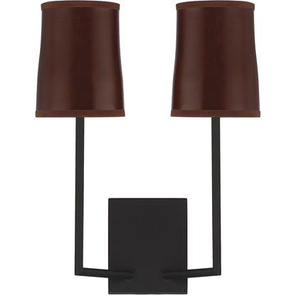 Meridian Lite Trends 2-Light Wall Sconce in Matte Black M90061MBK