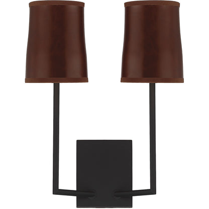 Meridian 2-Light Wall Sconce in Matte Black M90061MBK