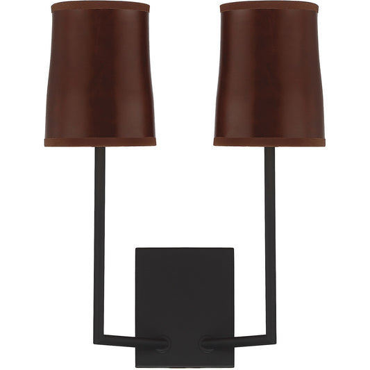 Meridian 2-Light Wall Sconce in Matte Black M90061MBK