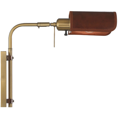 Meridian Lite Trends 1-Light Adjustable Wall Sconce in Natural Brass M90062NB