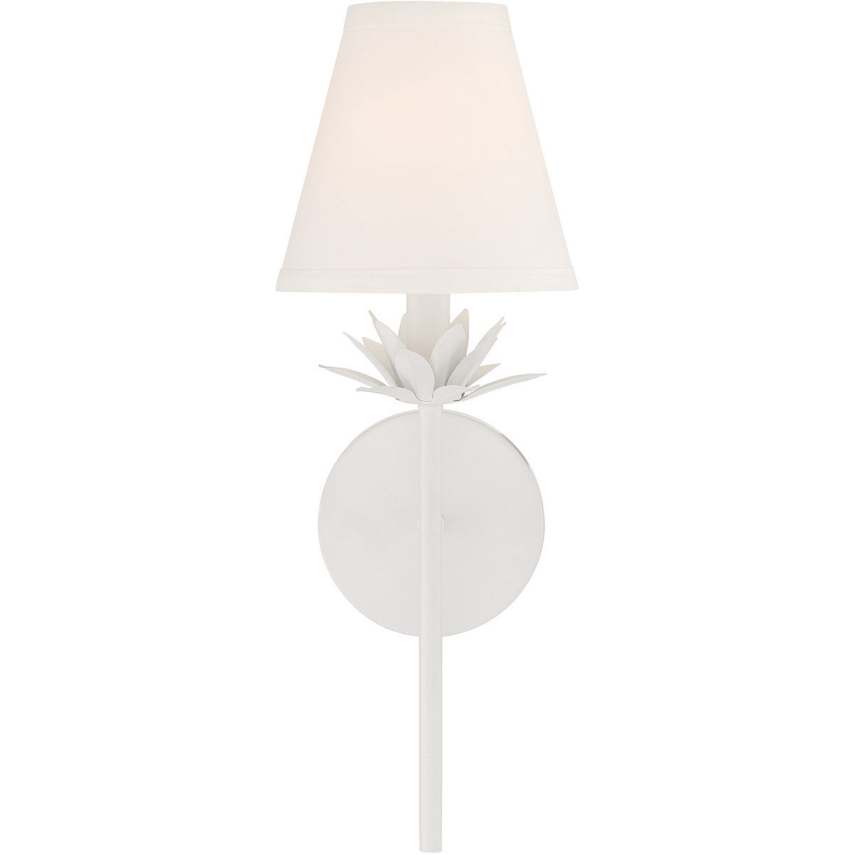 Meridian Lite Trends 1-Light Wall Sconce in White M90077WH