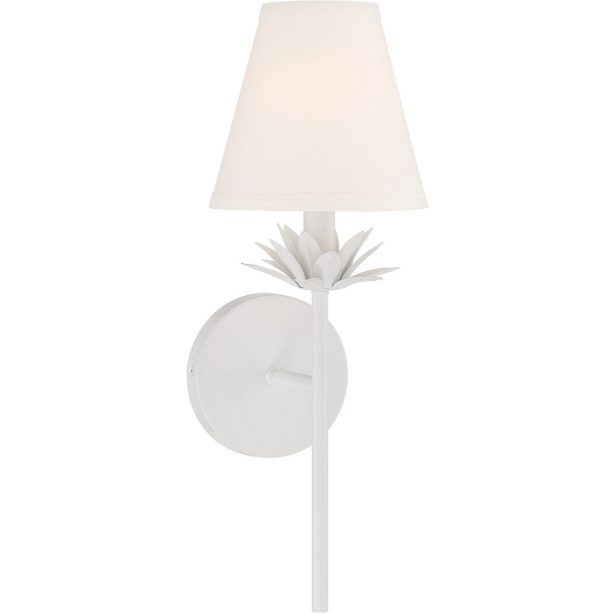 Meridian Lite Trends 1-Light Wall Sconce in White M90077WH