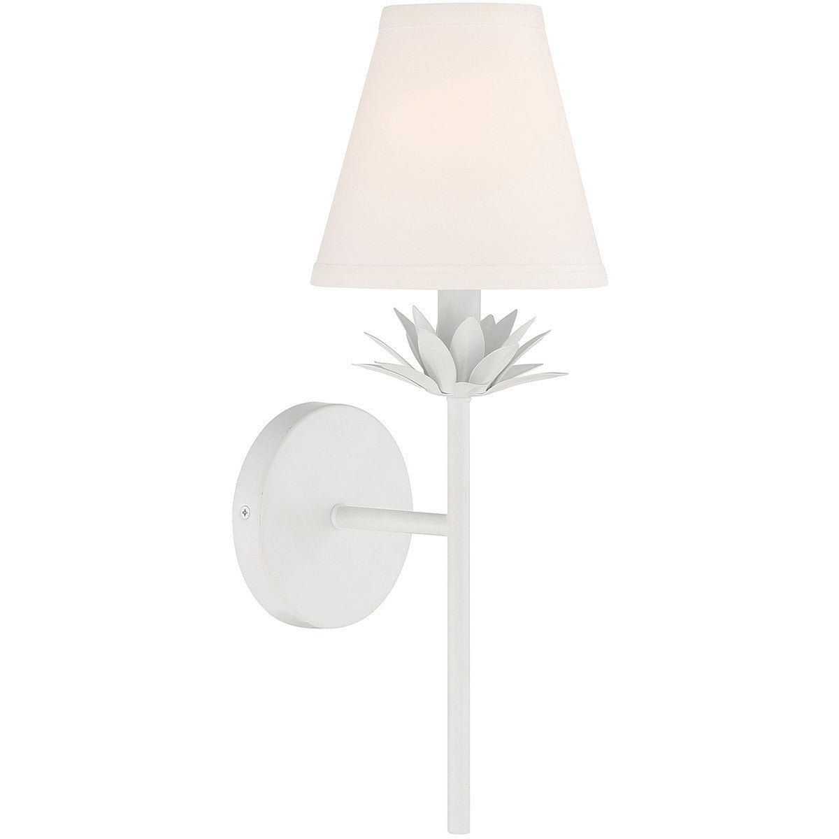 Meridian 1-Light Wall Sconce in White M90077WH