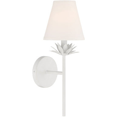 Meridian Lite Trends 1-Light Wall Sconce in White M90077WH