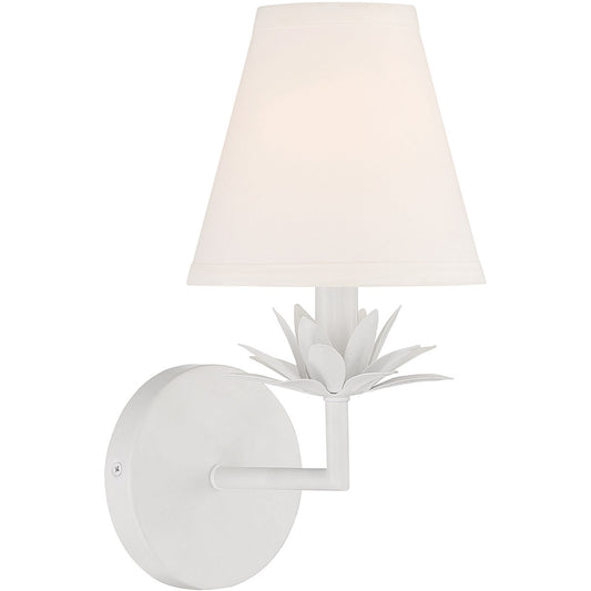 Meridian 1-Light Wall Sconce in White M90078WH