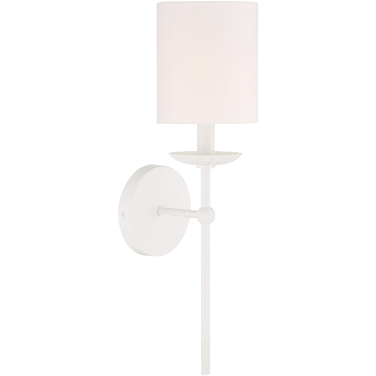 Meridian 1-Light Wall Sconce in White M90079WH