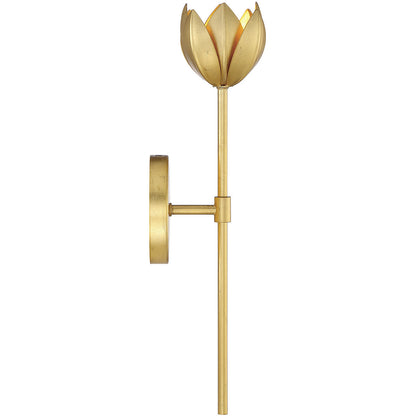 Meridian Lite Trends 1-Light LED Wall Sconce in True Gold M90081TG