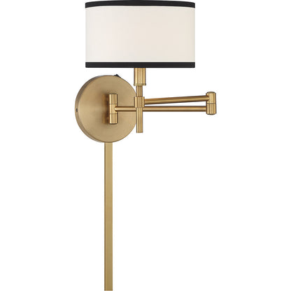 Meridian Lite Trends 1-Light Wall Sconce in Natural Brass M90082NB