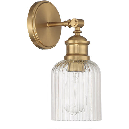 Meridian Lite Trends 1-Light Wall Sconce in Natural Brass M90083NB