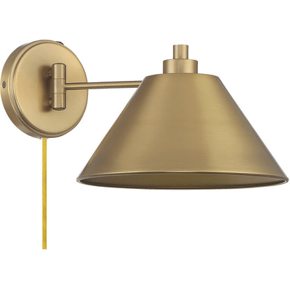 Meridian Lite Trends 1-Light Wall Sconce in Natural Brass M90086NB