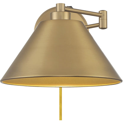 Meridian Lite Trends 1-Light Wall Sconce in Natural Brass M90086NB