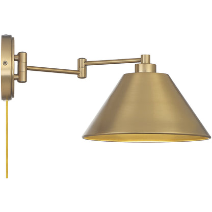 Meridian Lite Trends 1-Light Wall Sconce in Natural Brass M90086NB